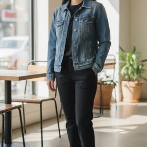 Light up Design by the neon muse Women's Classic Denim Jacket Size Small 2-6